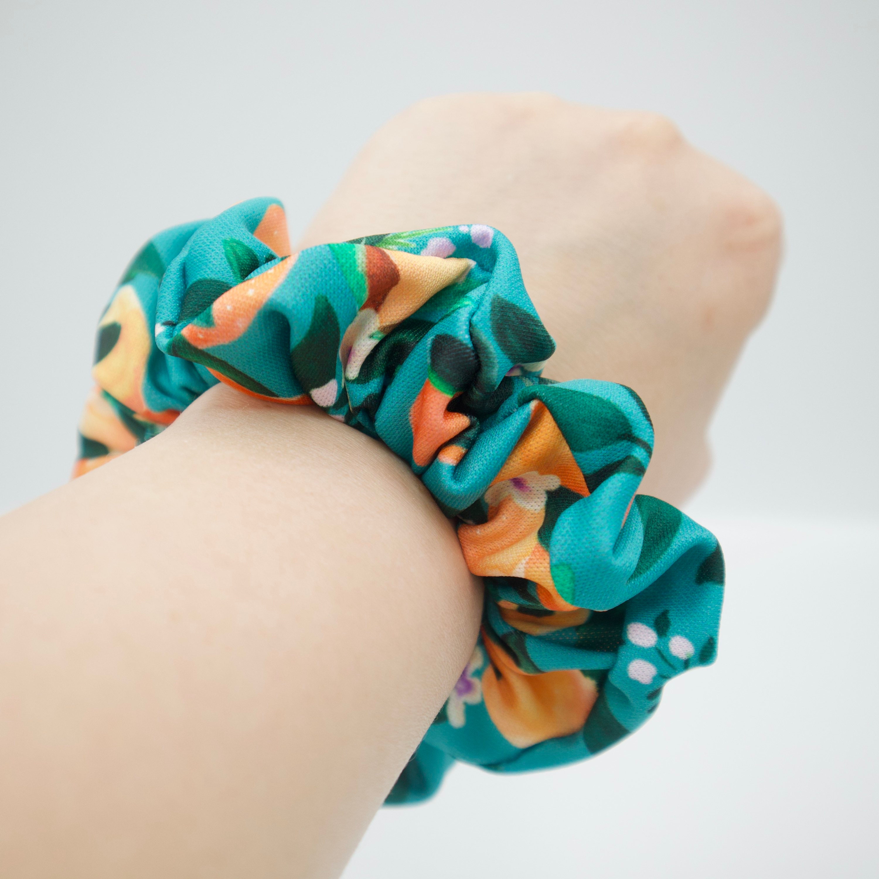 Orange Scrunchie Summer Scrunchie Top Knot Messy Bun Etsy