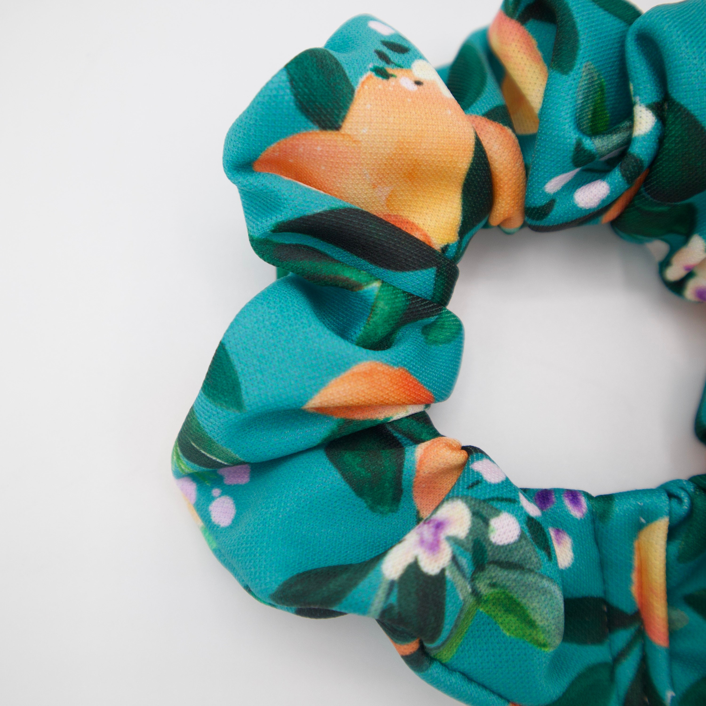 Orange Scrunchie Summer Scrunchie Top Knot Messy Bun Etsy