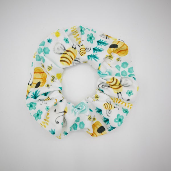Bumble Bee Scrunchie - Top Knot- Messy Bun- Scrunchies- Bee Scrunchie- Honey Bee- 90s fashion- Hair Ties