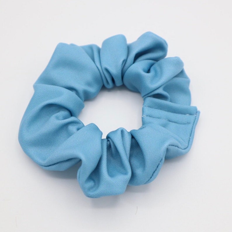 light blue scrunchies