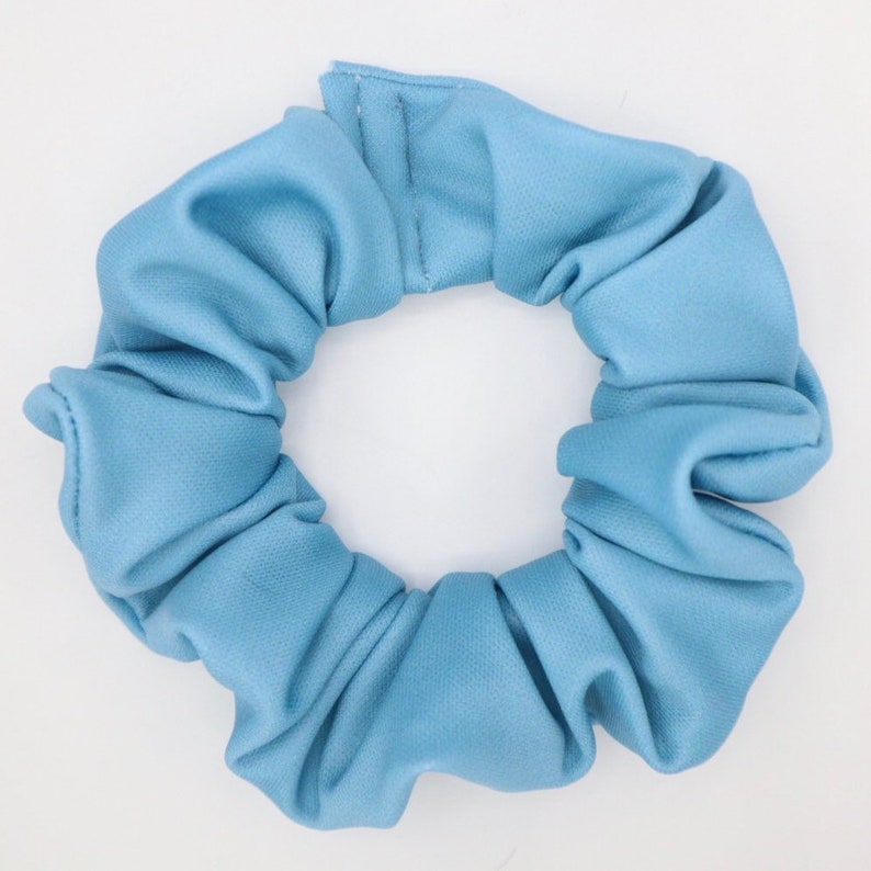 light blue scrunchies
