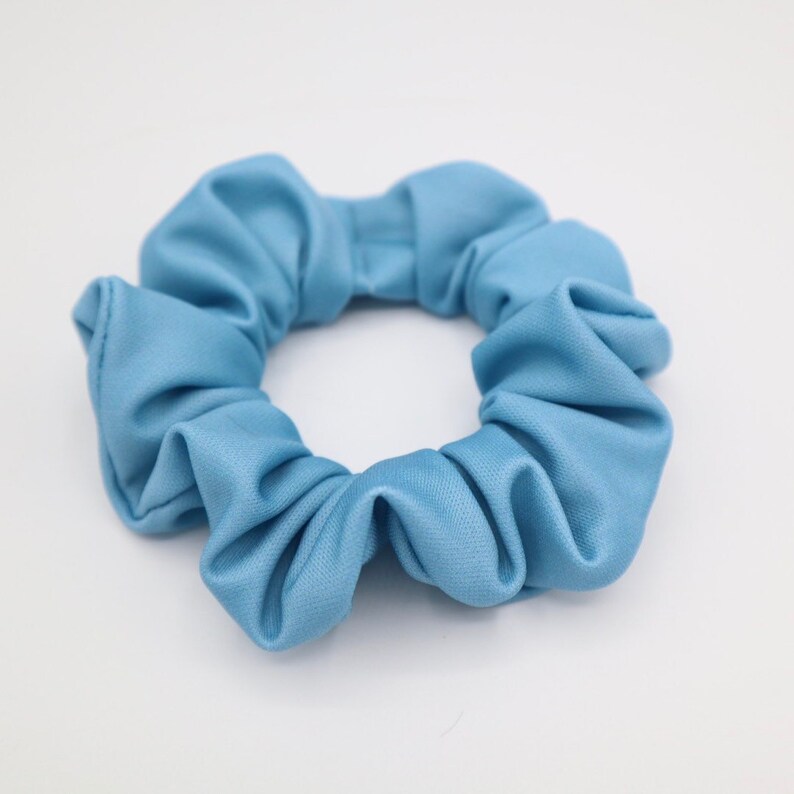 light blue scrunchies