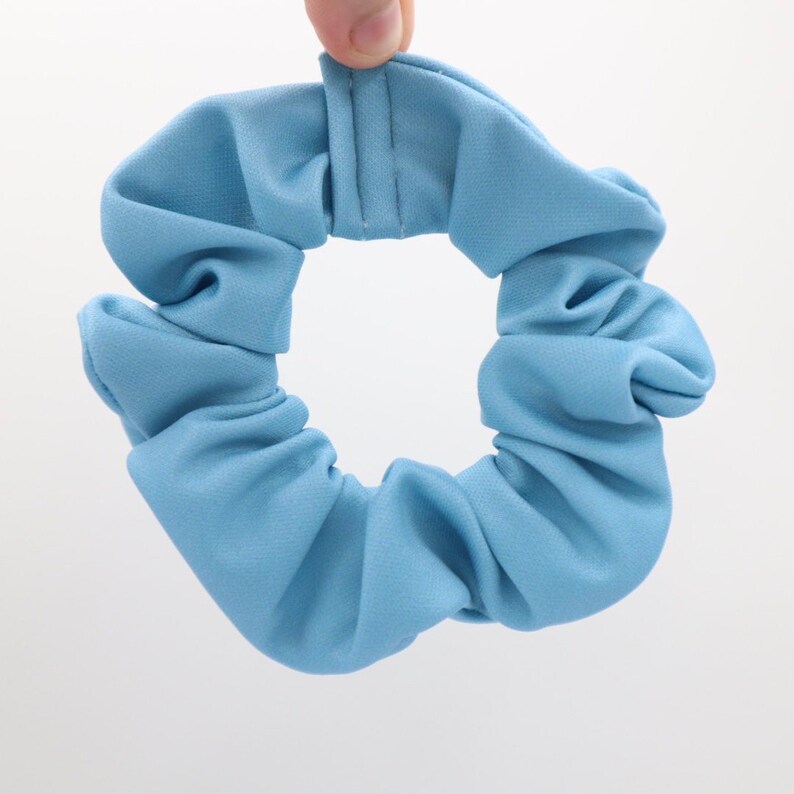 light blue scrunchies