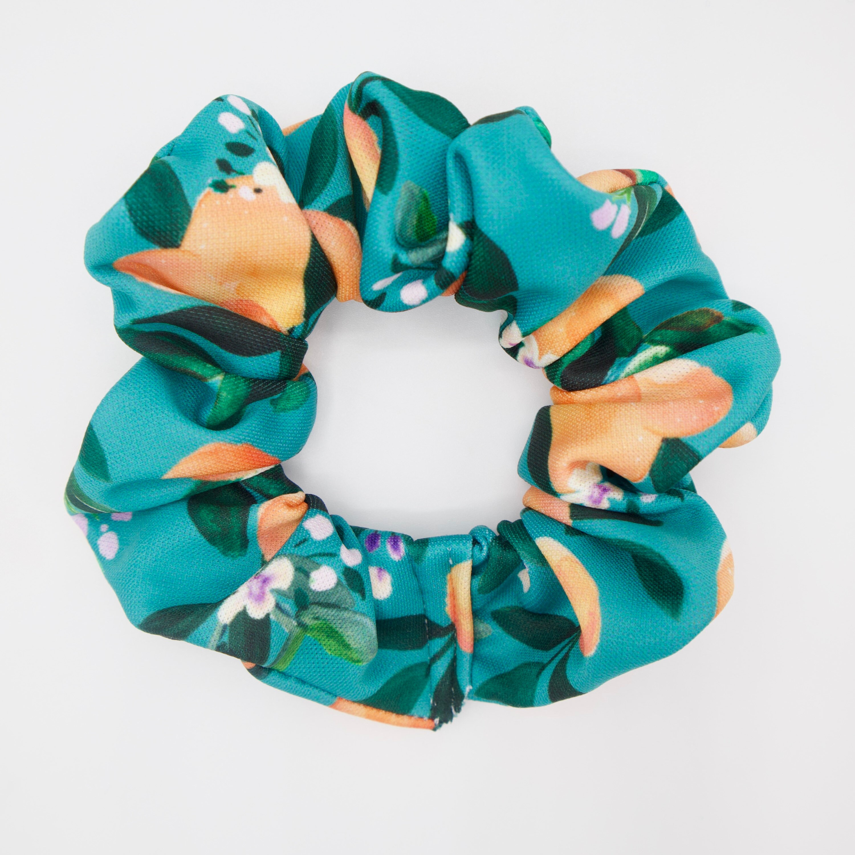 Orange Scrunchie Summer Scrunchie Top Knot Messy Bun Etsy