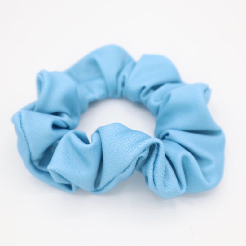 light blue scrunchies
