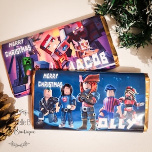 Customised Chocolate Bar Wrapper | Stocking Filler | Novelty Gift |  Personalised Chocolate Wrapper | Personalised Robloxx | Christmas Gift