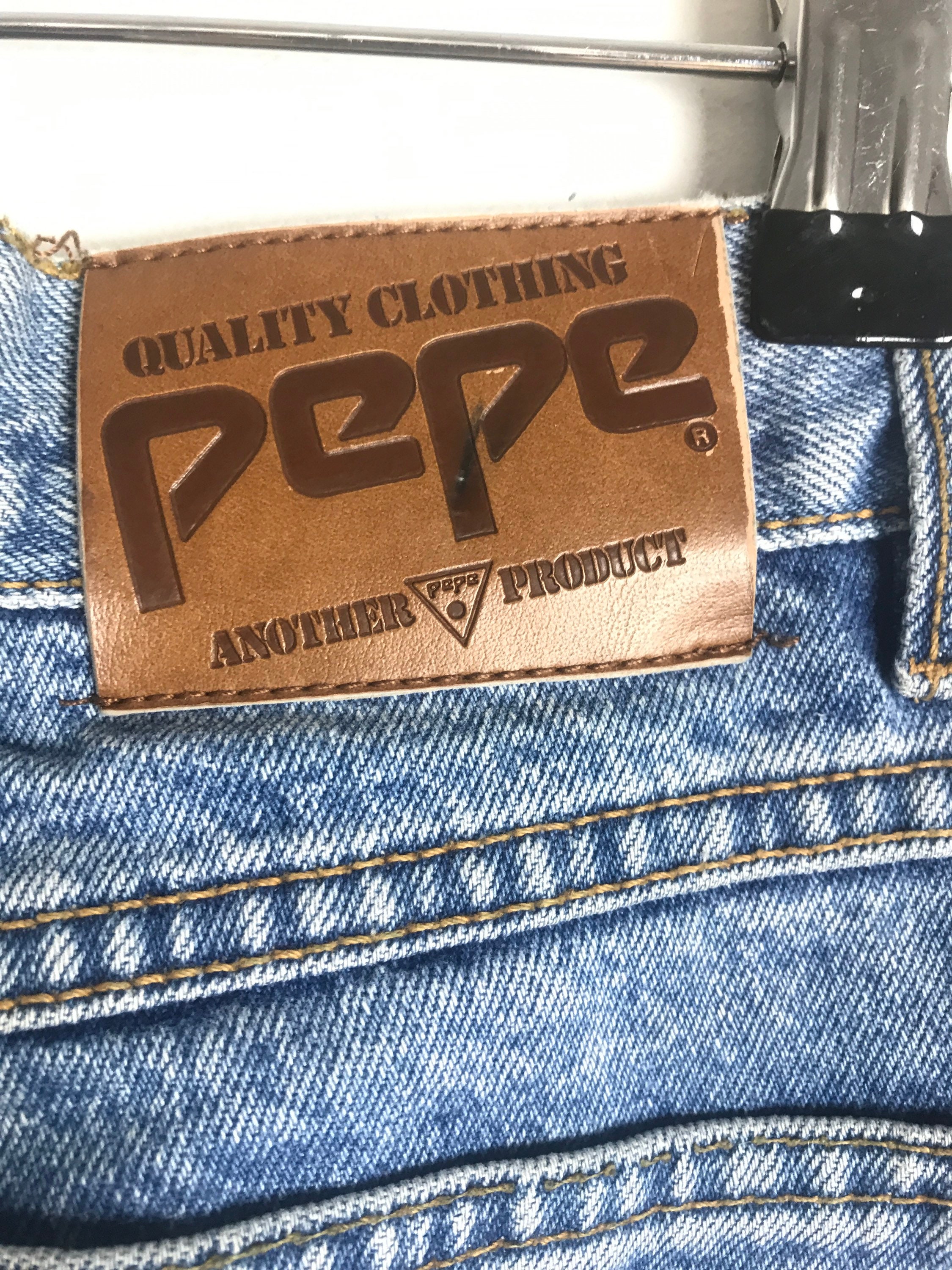 Pepe vintage jeans mid blue extra long length size 8 waist 30 Etsy