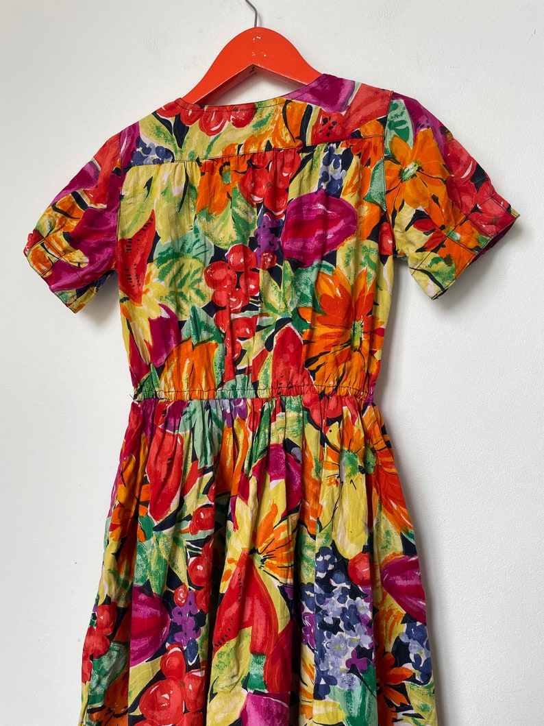 robe à fleurs vintage pour enfants, vintage des années 1980 / d'été / pour enfants / Rendery Junior image 8