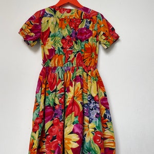 robe à fleurs vintage pour enfants, vintage des années 1980 / d'été / pour enfants / Rendery Junior image 7
