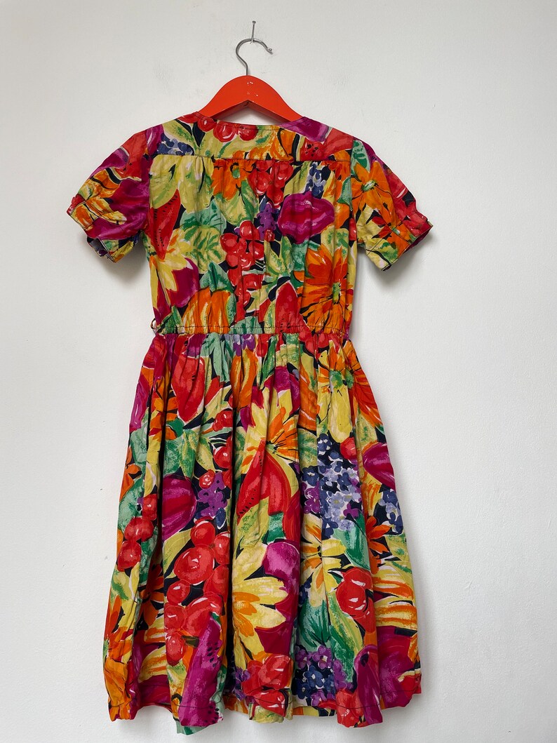 robe à fleurs vintage pour enfants, vintage des années 1980 / d'été / pour enfants / Rendery Junior image 7