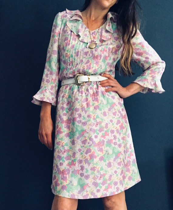 Sixties Ditsy Geo Floral Dress