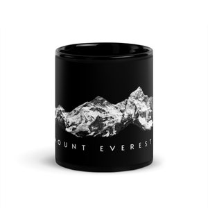 Mount Everest Black Glossy Mug