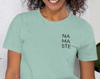 Namaste Chest embroidery - yoga Short-Sleeve Unisex T-Shirt