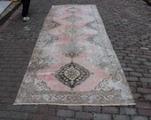 5x13 -4 39 8 39 39 x13 39 1 39 39 ft, 400x145cm.free shipping,Turkısh handmade,vıntage,antique,distressed,oriental,area,kitchen,interiors,pink,Runner, a179