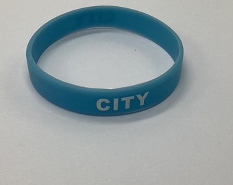 City Rubber Wristband Sky Blue ManCity Coventry