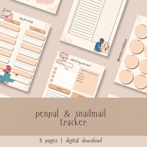 Printable Snailmail & Pen Pal Tracker