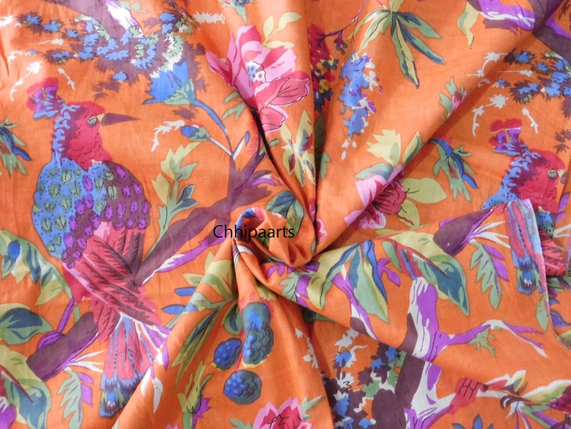 New Indian Flower Print Cotton Fabric by yard Summer Dresses Fabric