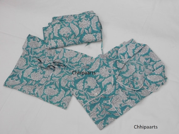 Holiday Sale Adult Pyjamas Cotton Pyjamas Set High Quality Cotton Pajamas Loungewear Hand Block Print Pjs Gifts Best for Summer Etsy Canada