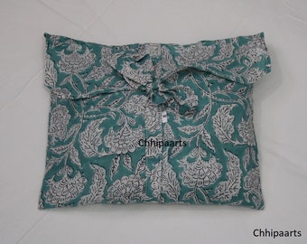 Floral Cotton Pajama Set: Hand Block Print Loungewear