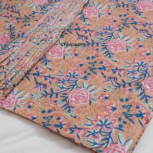 Sale Indian Hand Print Cotton Fabric , Quilting Fabric , Sewing Fabric , Craft Fabric , Curtains Fabric , Summer Dresses Fabric By The Yard.