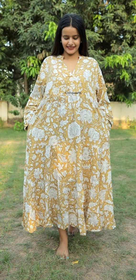 Maxi Dress Indian Cotton Dresses Plus Size New Floral Look Like