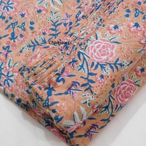 ON SALE Indian block printed cotton voile, hand made , Beautiful Hand Block Printed Fabric, Cotton Fabric, Indian Fabric, fabric by yard !