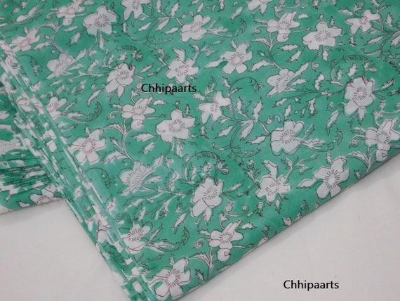 Tessuto Di Stampa A Blocco A Mano Tintura Naturale, Tessuto Morbido - Foto 9