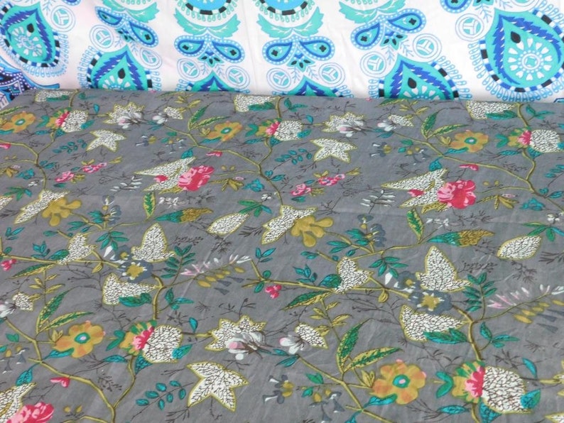 Gypsy Fabric Indian Cotton Fabric Summer Dresses in 100/% Cotton Floral Print Boho Fabric Quilting Cotton Fabric by the Yard