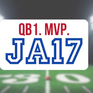 Pre-order | QB1 MVP JA17-sticker | Buffalo voetbal sticker | Ventilatorsticker Bills Mafia | Verzending 6 september