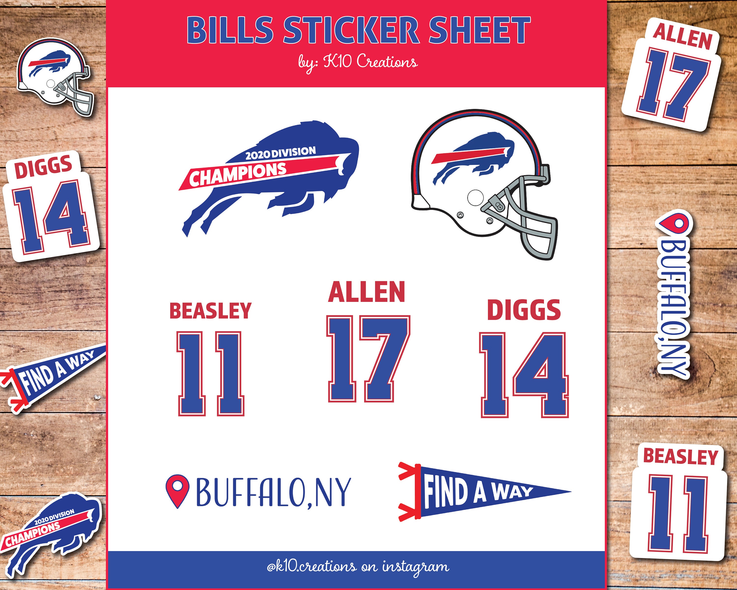 Bills Sticker Sheet Mini Stickers | Etsy