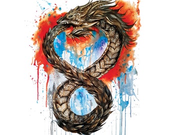 personalised dragon fantasy art print