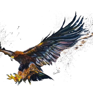 personalised eagle art print