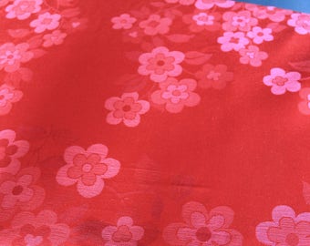 Red Damask Curtains Etsy