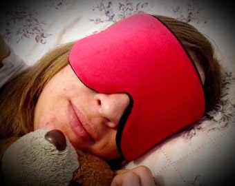 Large Velour Padded Blackout Sleep Eye Mask Sleeping Blindfold, Travel, Migraine