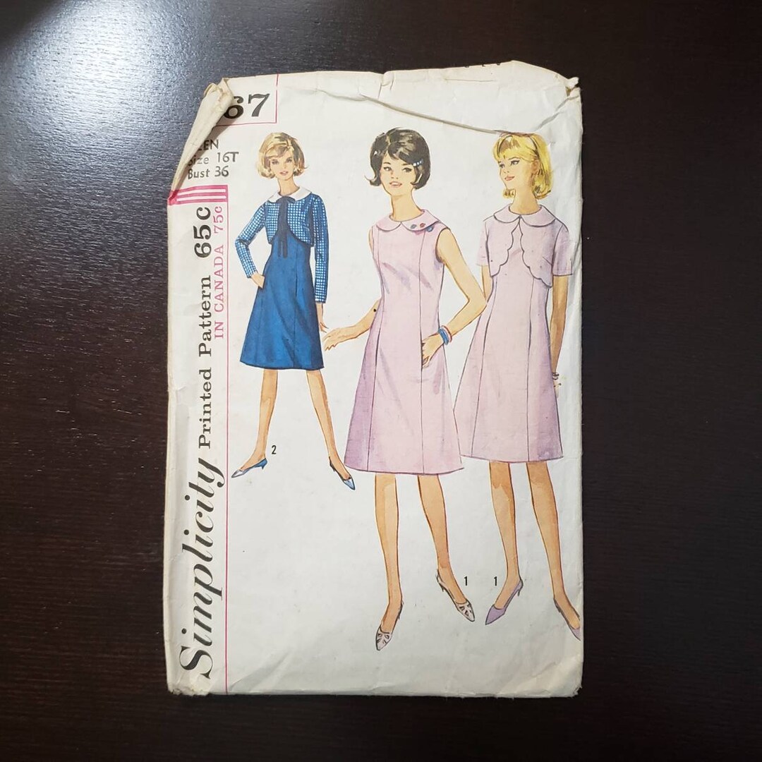 1965 Simplicity Dress and Jacket Pattern - Etsy