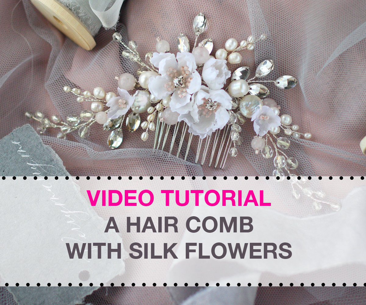 DIY Video tutorial Hair comb with silk flowers tutorial hair Etsy