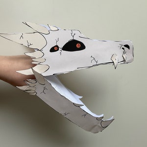 Marionetta a mano del drago di carta - TrapJaw - Modello - Download digitale