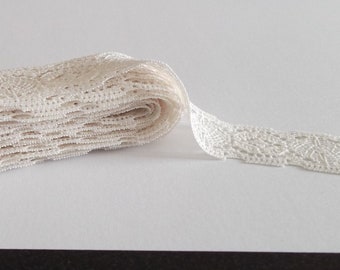 Beige Lace Edging (Remnants) – 1-3/8 inch Wide - Total 4 Yards