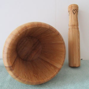 Bamboo Mortar and Pestle with Newfoundland Theme Pyrography image 6