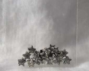 4mm Star Metal Spacer Accent Beads – Silver Tone