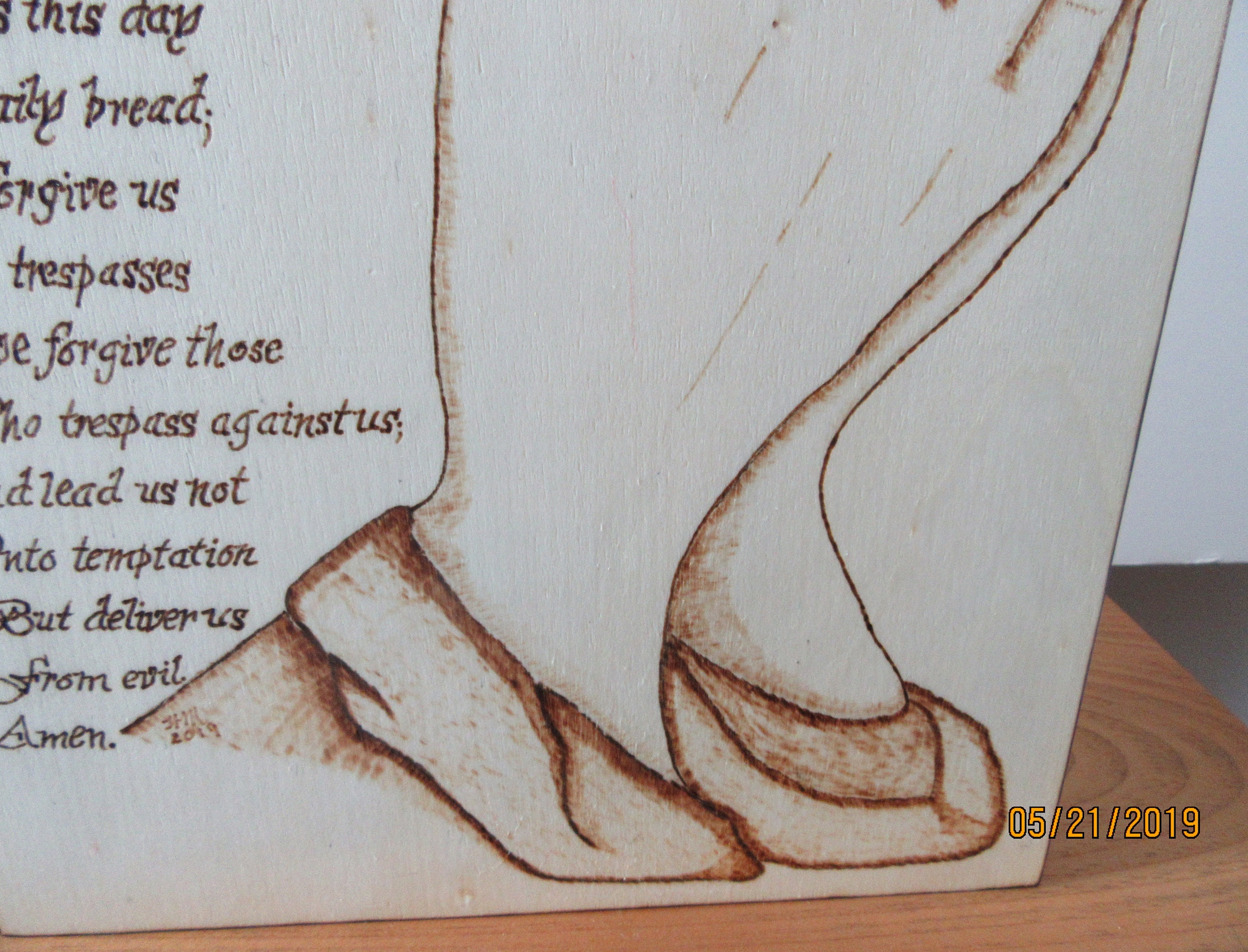 Pyrography Praying Hands – the Lord’s Prayer – Hand Burnt Wood Panel - Etsy