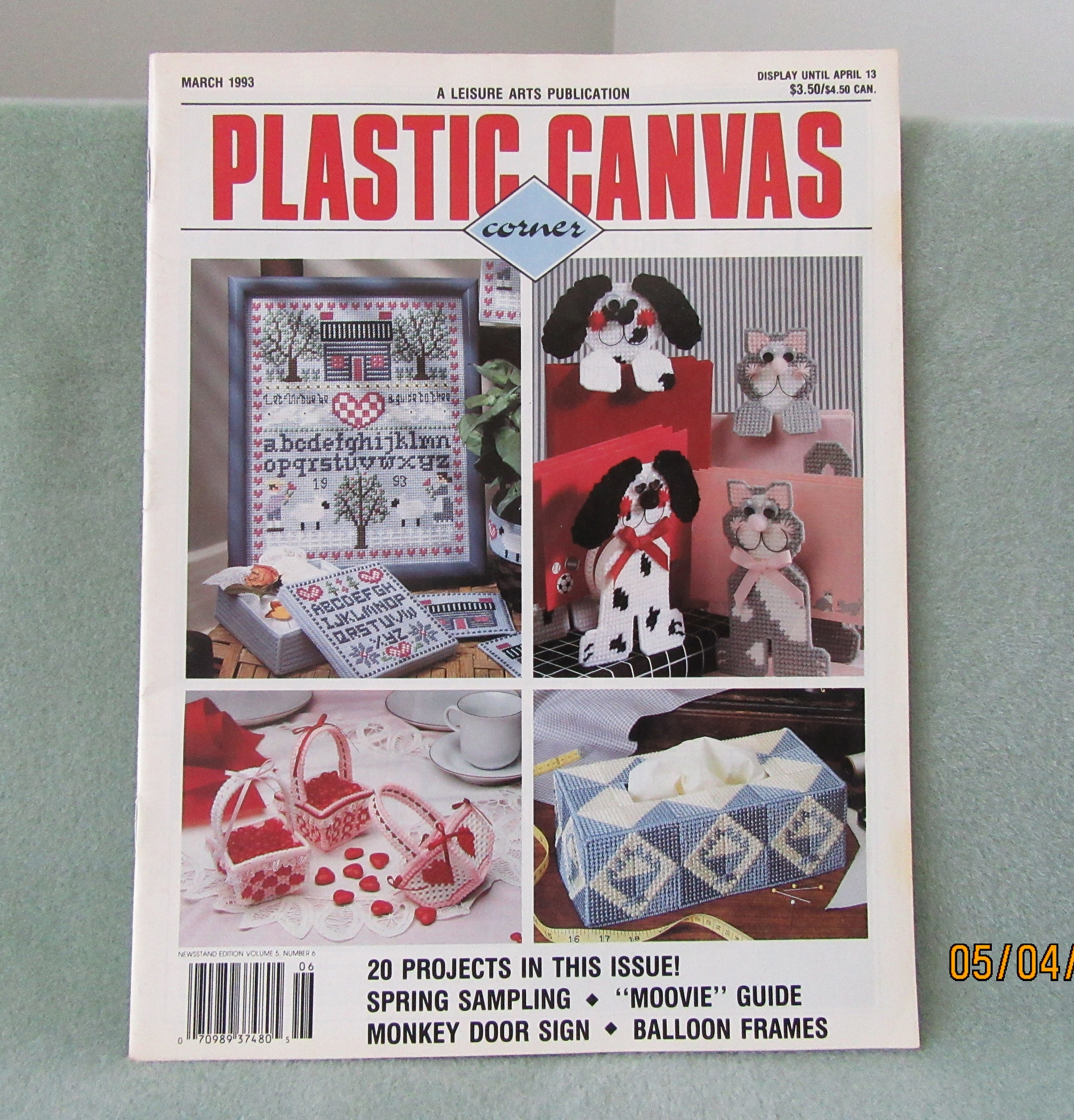 Plastic Canvas Needle Book Pattern Book PDF Easy Needlebook for Embroidery  & Needlepoint Vintage Crafts Instant Digital Download 