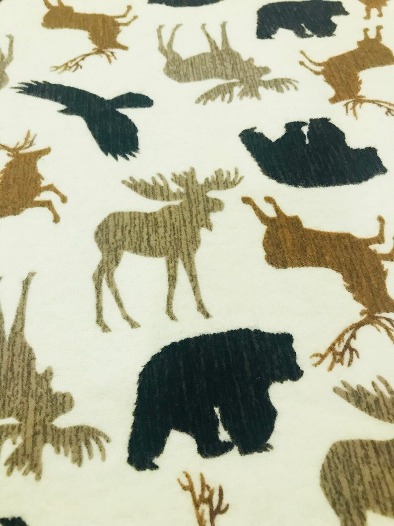 woodland Babytoddler blanket elk moose birds and deerBrownwoodland creatures