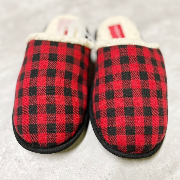 Matching Family Christmas Slippers, BLANK Fur Lined Slipper, Gifts for Relative, X-mas Gift for Couples, Holiday Presents for Families