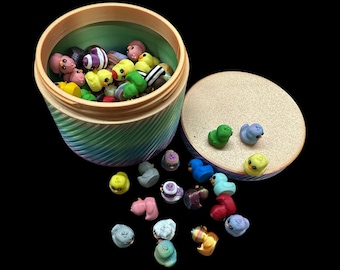 Rainbow Canister With 100 Quacky Cruise Ducks – 3D Printed Mini Ducks