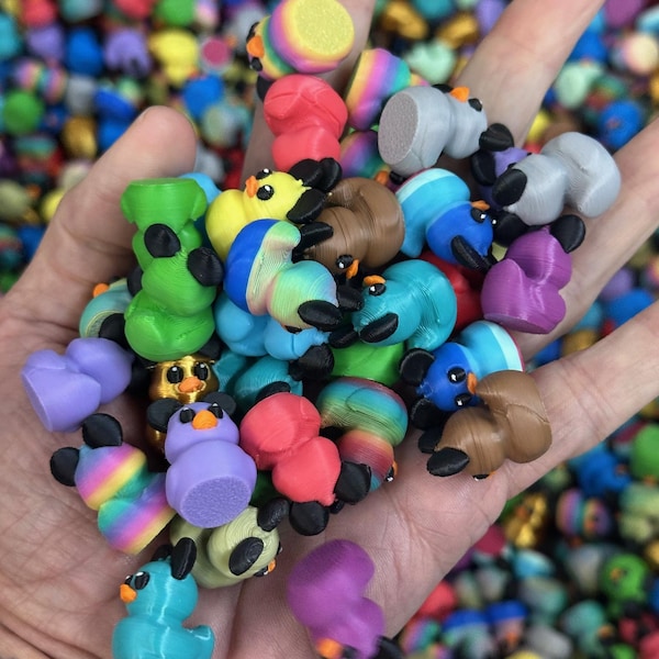 Bag of 100 Quacky Ears – 3D Printed Mini Ducks with Mouse Ears