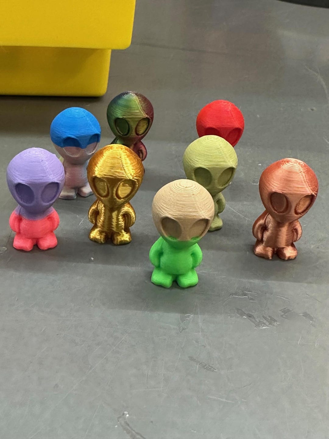 Mini 3D Printed Alien Figurines – Cute Sci-fi Desk Toys, Collectible ...