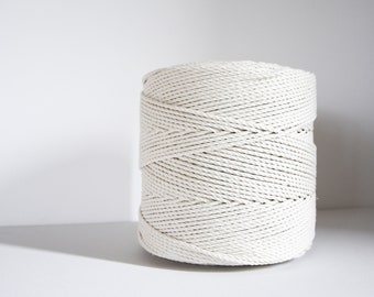 3 mm natural cotton cord