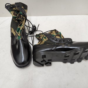 Vintage Military Style Camo Jungle Boots-15R