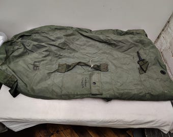 Vintage Bag, 1940s Bag, Army Bag, Canvas Bag, Duffel Bag, Detroit 